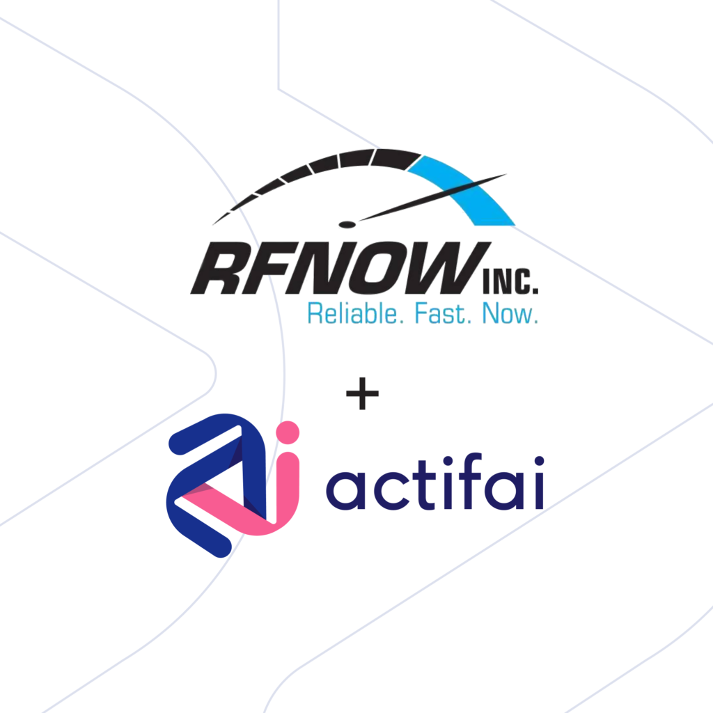 RFNOW & Actifai Logos side by side in customer announcement